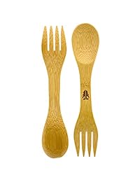 Bambú Sporks   Pack de 4   Simplemente 100  de bam
