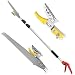 Pole saws for tree trimming, Telescopic Long Reach  Pruner 4.5-9.6 Feet | Long Handled Fruit Picker | Garden bypass Tree Lopper pruning shears With Pole Saw by Belpink