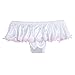 YiZYiF Men's Silky Shiny Satin Flutter Ruffled Sissy Thongs Crossdress Underwear (Bow Skirted, X-Large(Waist:31.0-56.0