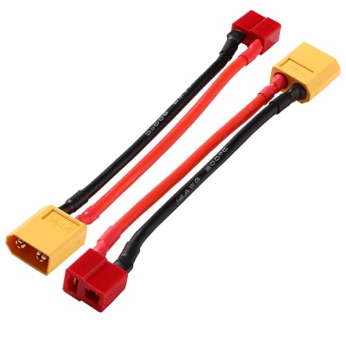 Male Xt60 to Female T-plug + Cable - 2pcs