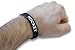 Novel Merk 12-Piece White Text Black Hockey Party Favor & School Carnival Prize Sports Silicone Wristband Bracelet