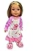 My Brittany's Piggy Nightgown with Slippers Fits Wellie Wisher Dolls- Glitter Girl Dolls- Heart to Heart Dolls- 14 Inch Doll Clothes and Shoes
