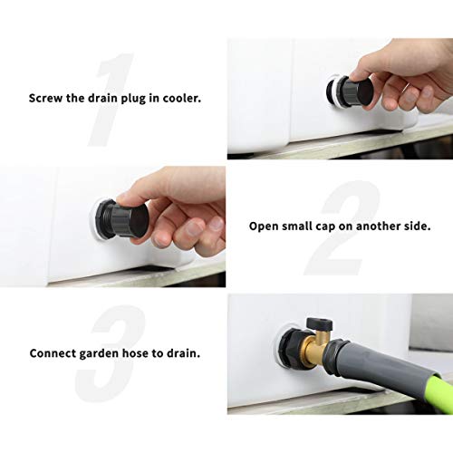 AIEVE Drain Plug Hose Connection for YETI Cooler, Cooler Drain Plug
