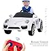 Uenjoy Kids Electric Ride on Cars 6v Battery Power Motorized Vehicles, Remote Control, Suspension, Music, Headlights, Horn, White