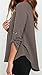 Farktop Women's Plus Size Casual Loose V Neck Chiffon T Shirt Blouse Tops