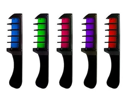 RAAYA Set Of 5 Hair Chalk Comb Temporary Hair Color Washable Hair Dye Highlight For Girls And Women Pack Of 1
