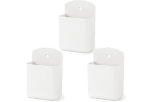 VACONICO 3 Pack Remote Control Holder, TV & Wall Pen Storage Accessories for Home Office School, White