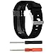 Newest Replacement Bands for Charge HR,sunyfeely Silicone Small Large Band Bracelet Strap for Fitbit Charge HR Wireless Activity Wristband (black, large)