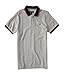 Aeropostale Men's A87 Tipped Logo Piqu? Polo Shirt M Light Heather Grey