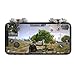 COCASES PUBG Mobile Game Controller Adjustable Touch Sensitive Shoot and Aim L1R1 Battle Royale Cellphone Game Trigger Joystick for Rules of Survival (Black-Transparent)thumb 1