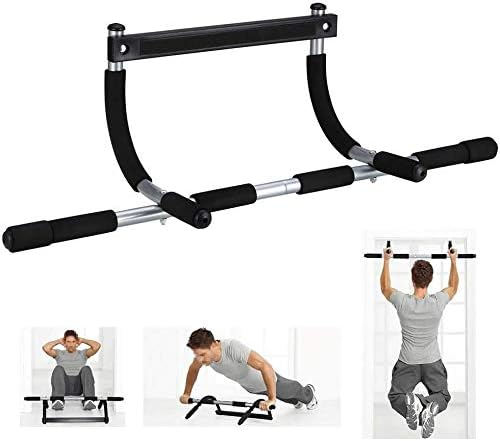 Tesnatevy Doorway Pull Up Bar Chin Up Sit-Up Exercise Home Gym Strength Upper Body Workout Equipment Fitness Bar