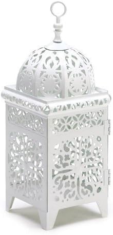 Malibu Creations Chantilly White Candle Lantern