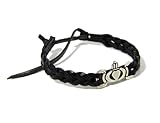 Friendship Bracelet Claddagh Black Faux Leather Band