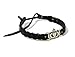 Friendship Bracelet Claddagh Black Faux Leather Band