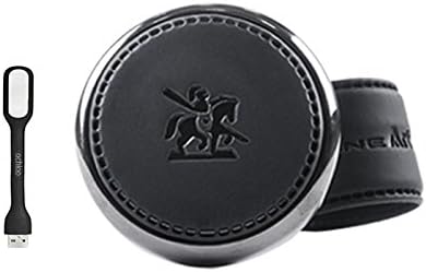BLACKSUIT Luxury Hi-quality Power Handle Steering Wheel Spinner Knob Black+Ochloo logo tag led usb.
