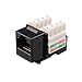 Cable Matters [UL Listed] 10-Pack 10Gbps Cat6 Keystone Jacks, RJ45 Keystone Jack, Ethernet Keystone Jack in Black for Patch Panel and Wall Plate