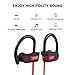 Wireless Bluetooth Headphones LESHP Wireless Sport Headset V4.1 Sport Stereo In-Ear Noise Cancelling Sweatproof Earphones 8 Hours Playing Time with Built-in HD Mic for Smartphones (Red)