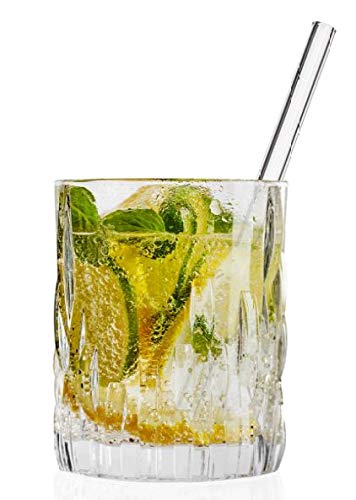 Glas Strohhalme 20cm, 10 Stück - Wiederverwendbare klarglas Trinkhalme aus Spezialglas, Nachhaltig: plastikfreie… – Bild 4