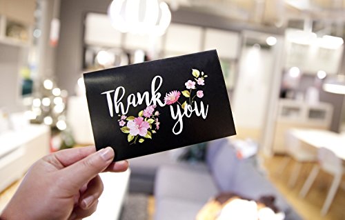 Thank You Cards Greeting Cards with Envelopes - Thank You Notes for Baby Shower, Wedding, Bridal Shower, Business, Anniversary and more - 48 Assorted Bulk Pack - 6 Deisgns Blank Inside 4 x 6 inches