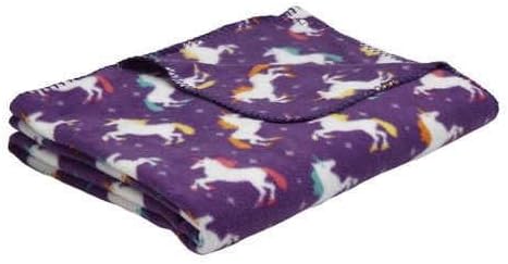 Children's Character Fleece throw (Purple Unicorn)