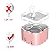 Simpeak Aluminum 4 Port USB Charger Stand for Apple Watch 1/2/3 [Nightstand Mode], with Phone Holder Charger Stand for iWatch, iPhone 5/6/7/8/X and other Smartphone,iPad - Rose Gold