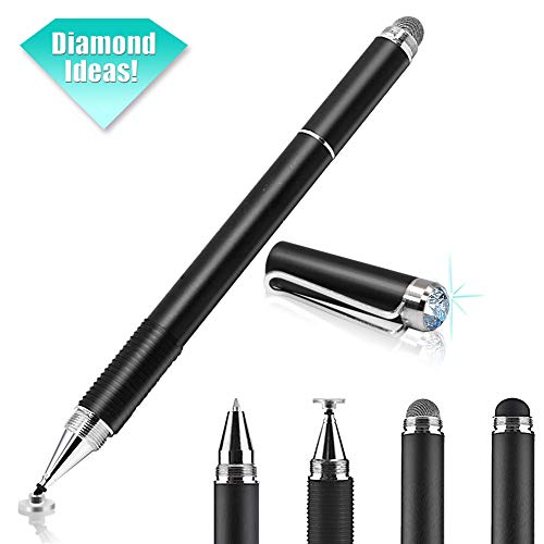 Diamond Stylus Pen, 4-in-1 Universal Touch Screen Stylus Multifunction Writing Instruments Penyeah P2 - Black