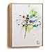 DEMDACO Dean Crouser Fly Away Dragonfly Gallery Wrapped Canvas Print 10 x 8 Ash Wood Framed Wall Art Plaque