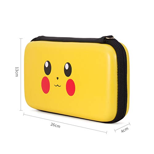 Jingdu Carrying Case Compatible with Nintendo Switch - Protective Hard Shell Portable Travel and Storage Carry Case Bag for Nintendo Switch Console & Accessories (Pikachu)