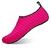 JIASUQI Summer Barefoot Water Skin Shoes Aqua Socks for Surf Beach Pink US 5.5-6.5 Women, 5-5.5 Men