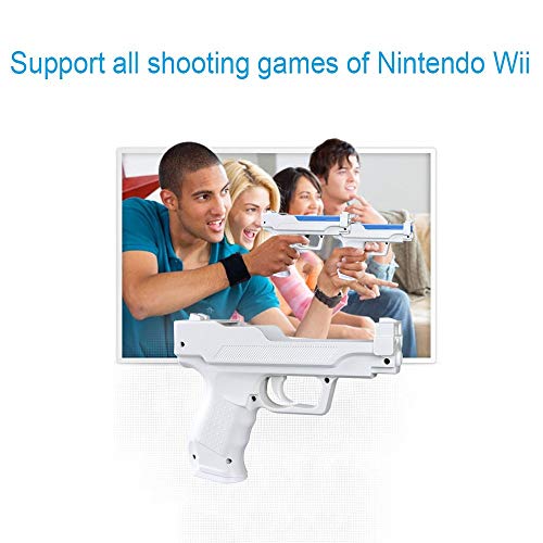 Wii Motion Plus Gun for Nintendo Wii Controller + Wii Shooting Games (White,Set of 2) - Thumbnail 3