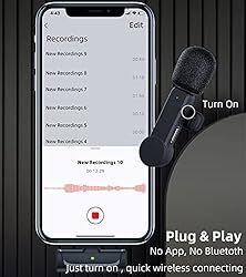 EZColoris Wireless Microphone for Android Phone USB
