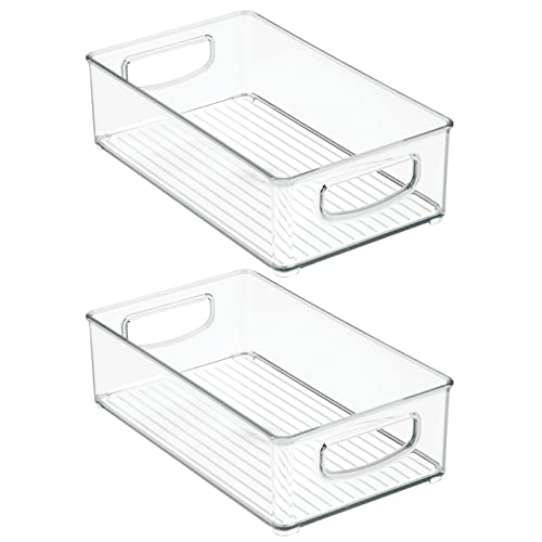 mDesign Small Plastic Storage Organizer Container Bin, Closet