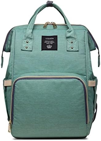 Large Capacity Diaper Bag Multi-Function Waterproof Travel Backpack Nappy Bags for Baby Care Mommy Bag with Insulated Pockets (Light Green)