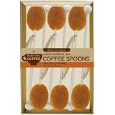 Melville Candy Honey Spoon Gift Set &ndash; Spoons &amp; Lollipops on Wooden Ball Sticks &ndash; Gluten-Free, Made in USA Stirrers for Tea, Coffee, &amp; Hot Beverages - Individually Wrapped (6-Count, Salted Caramel)