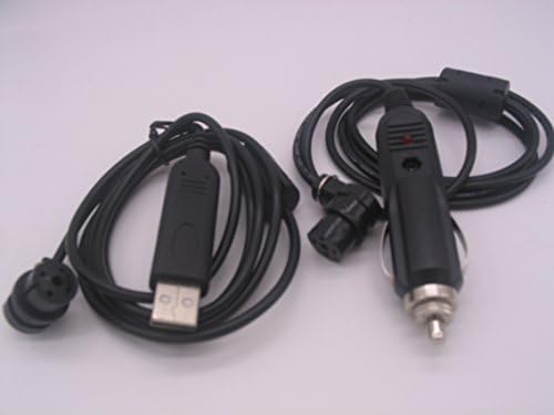 Landsky USB PC Data Cable and 12V Vehicle power cable for Garmin GPS II/Pilot/V/Deluxe,12CX,45,48,60 72,76,89,90,92,96,176,196,295,ColorMap,(Not for Garmin Rino)