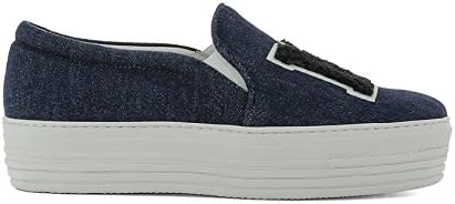Joshua Sanders Women's 10018Dnydarkjeans Blue Fabric Slip On Sneakers