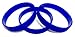TheAwristocrat 1 Dozen Multi-Pack Blue Wristbands Bracelets Silicone Rubber - Select from a Variety of Colors (Blue, Youth (7