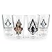 Assassin's Creed OFFICIAL Syndicate Pint Glasses | Premium Collector's Set With Chracter & Logo Prints | 16 oz. Set of 4