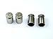 Set of 4 Bullet Valve Tire Caps for Car - SILVER / NICKEL