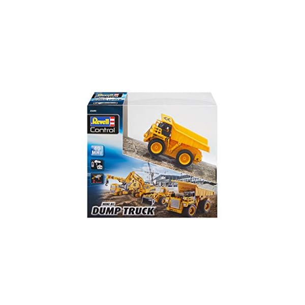 Revell Control 23495 RC Baufahrzeug Kipplaster, 40MHz, Akku ferngesteuertes Auto, gelb-orange, 10 cm – Bild 3