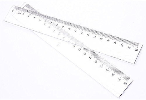 Hosaire Plastic Ruler Straight Ruler Plastic Measuring Tool 8 Inches Clear Student School Office