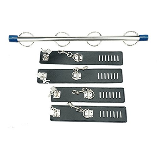 ZTD 2pcs Bar Spreader Handcuffs Black and Red