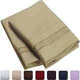 Mellanni Luxury Pillowcase Set - HIGHEST QUALITY Brushed Microfiber 1800 Bedding - Wrinkle, Fade, Stain Resistant - Hypoallergenic (Set of 2 King Size, Olive Green)