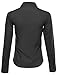 MBE Women's Basic Long Sleeve & 3/4 Sleeve Button Up Dress Shirt w/ Side Ribbing