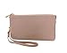 Humble Chic Women's Small Wristlet - Vegan Leather - Tan - Phone Purse, Tan