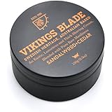 VIKINGS BLADE Luxury Shaving Cream, Traditional Swedish Heritage, Sandalwood &amp; Western Red Cedar, 100% Pure Raw Manliness, 5.3 oz