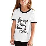 Dobre Brothers Cotton Girls Boys T Shirt Teenager Youth Contrast Color Funny T-Shirt Black M