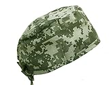 Military ACU Digital Green / Tan Camo Surgical Scrub Cap Bandana with Tie