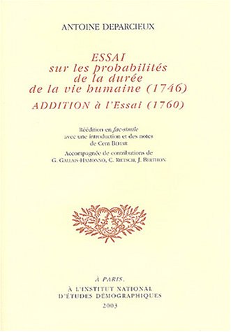 Essai sur les probabilités de la durée de la vie humaine, 1746