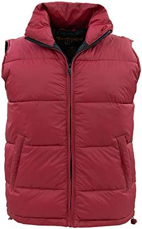 Tempco Men's Marty McFly Retro Vest - Red Puffer Vest - Down - Back to The Future Style